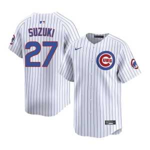 Men Popular #27 Seiya Suzuki White Cubs Jerseys 770500-435 - Image 1