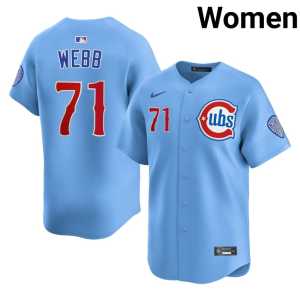 Women Authentic Blue #71 Jacob Webb CHC Chicago Jerseys 898140-425 - Image 1