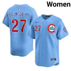 Women's Blue #27 Official Seiya Suzuki The Blue Bears Jerseys 536452-420 - Image 1
