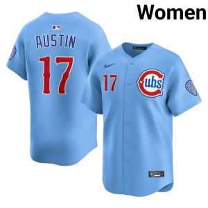 Women's Tyler Austin Authentic Blue #17 CHC Jersey 237154-646 - Image 1