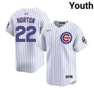 Youth White Official #22 Cade Horton CHC Jersey 245020-233 - Image 1