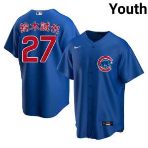 Youth Seiya Suzuki Royal Game #27 The Blue Bears Jerseys 592821-880 - Image 1