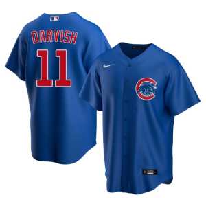 Men #11 Royal Yu Darvish Player Cubbies Jerseys 650623-969 - Image 1